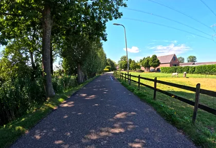 Routefoto bij kilometer 9,5