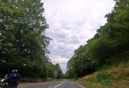 Route photo at kilometre 33.8