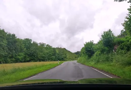 Route photo at kilometre 12.6