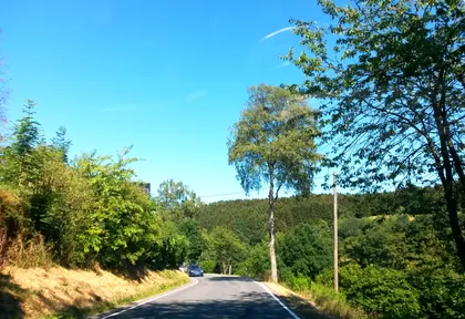 Route photo at kilometre 11.4
