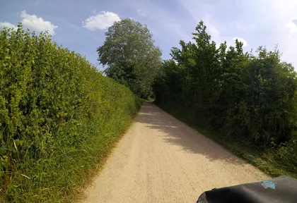 Route photo at kilometre 13.6