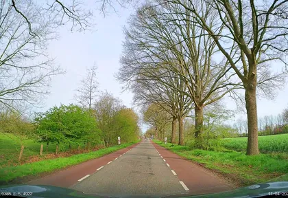 Routefoto bij kilometer 14