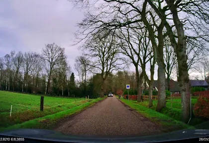 Routefoto bij kilometer 2,6