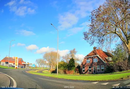 Routefoto bij kilometer 12,8
