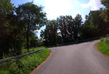 Route photo at kilometre 16.7
