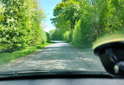 Route photo at kilometre 18.2