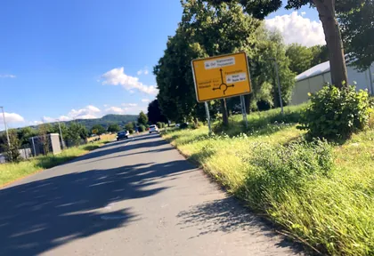 Route photo at kilometre 21.4