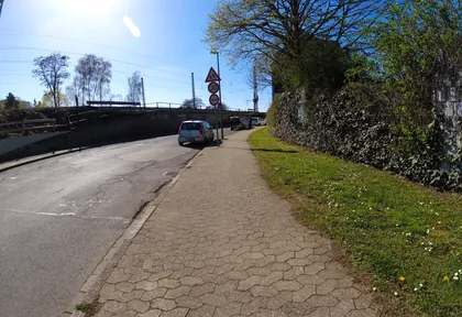 Route photo at kilometre 16.3