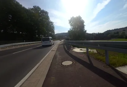 Route photo at kilometre 14.8