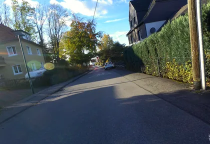 Route photo at kilometre 25.4