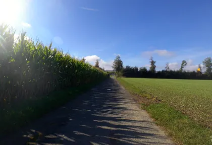 Route photo at kilometre 10.2