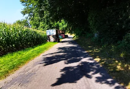 Route photo at kilometre 14.1