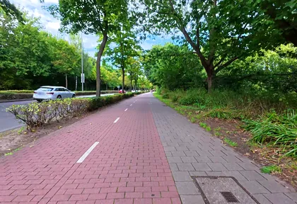 Route photo at kilometre 27.7