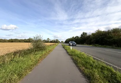 Route photo at kilometre 20.2