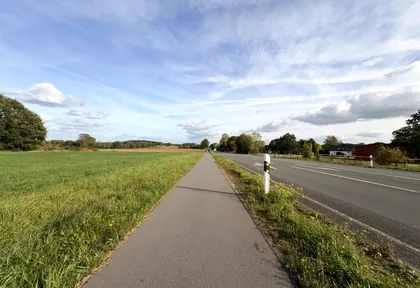 Route photo at kilometre 17.2