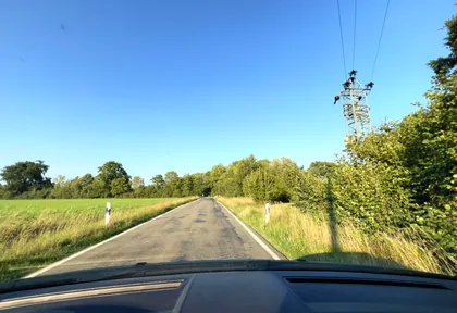 Route photo at kilometre 15.6