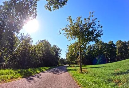 Routefoto bij kilometer 17,6