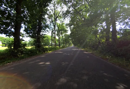 Routefoto bij kilometer 31,4