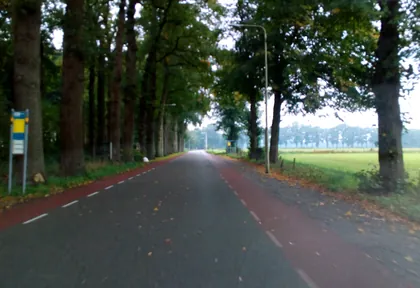 Routefoto bij kilometer 4,1
