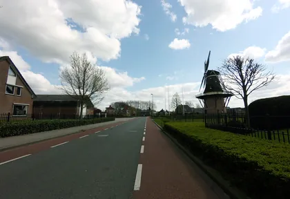 Routefoto bij kilometer 13