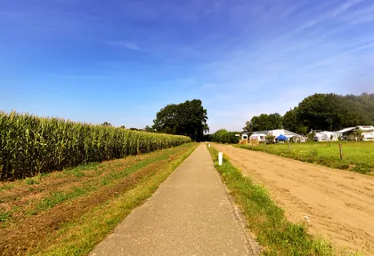 Routefoto bij kilometer 1,4