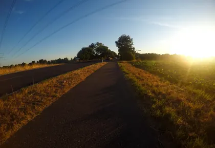 Route photo at kilometre 3.4