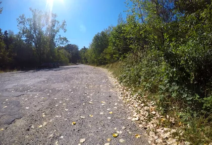 Route photo at kilometre 12.8