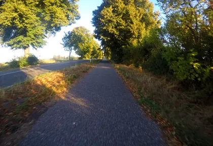 Route photo at kilometre 25.4