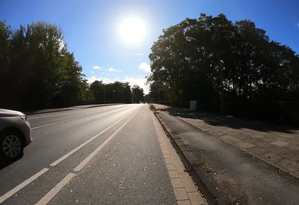 Streckenfoto bei Kilometer 0,2