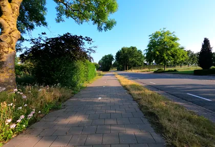 Routefoto bij kilometer 18