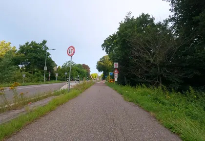 Routefoto bij kilometer 3,6