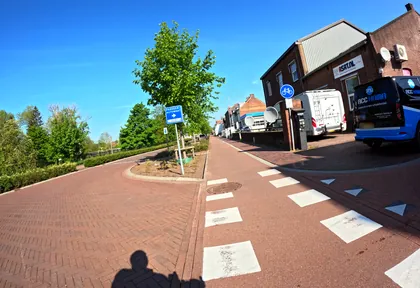 Routefoto bij kilometer 1,4