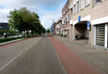 Routefoto bij kilometer 8,4