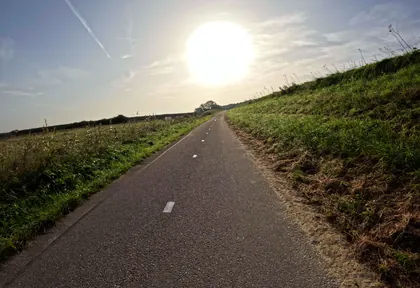 Routefoto bij kilometer 31,4
