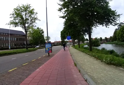 Routefoto bij kilometer 9,2