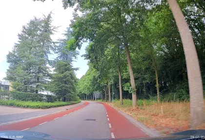 Routefoto bij kilometer 12,4