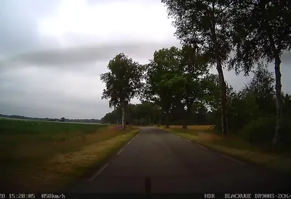 Route photo at kilometre 20.2